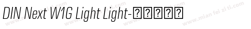 DIN Next W1G Light Light字体转换